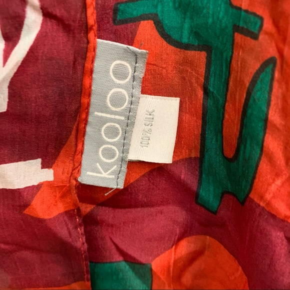 Kooloo Scarf Silk Musical Notes Print Lightweight - Picture 4 of 8